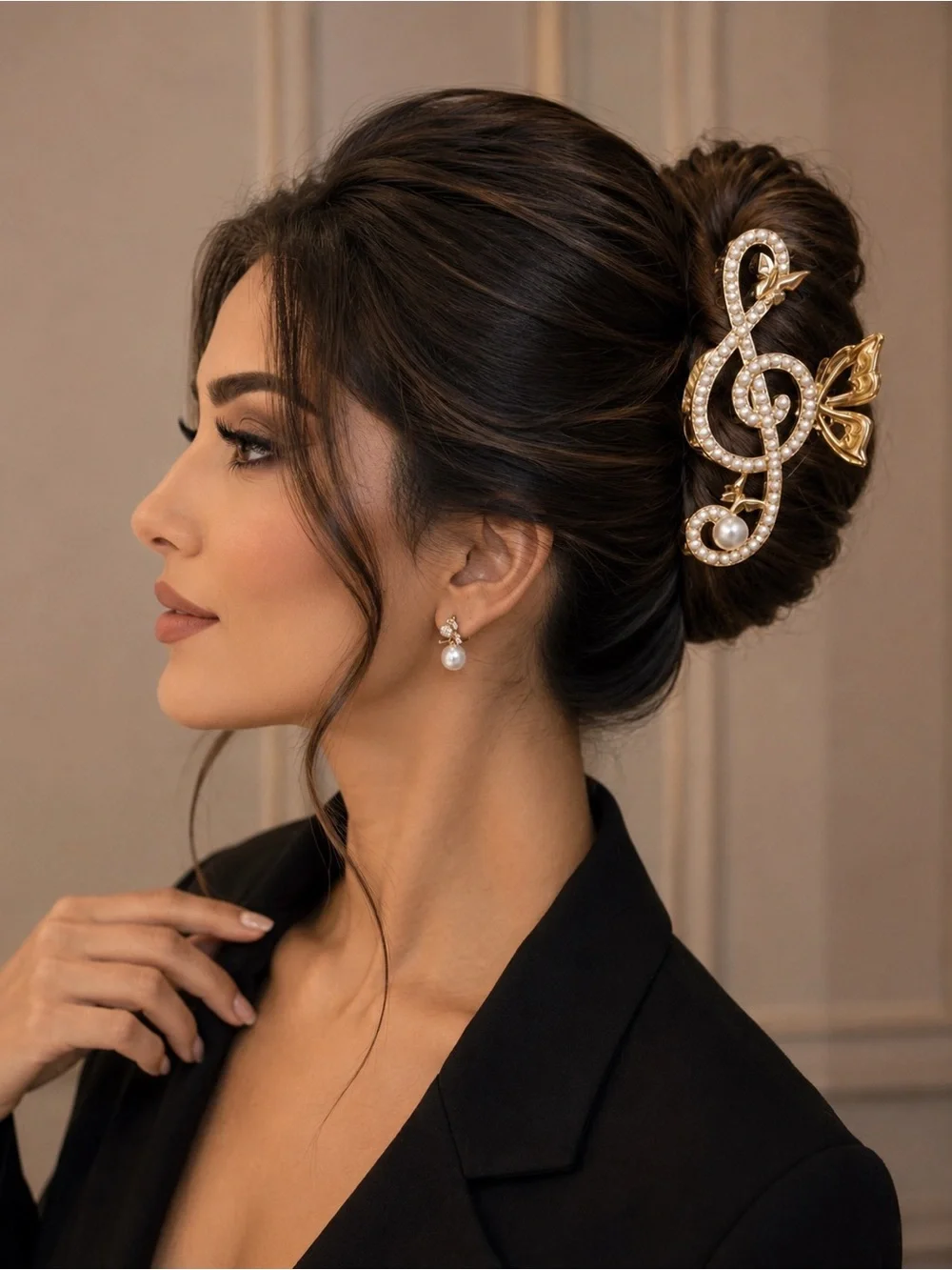 NEW Beautiful Music Note Treble Clef Hair Clip